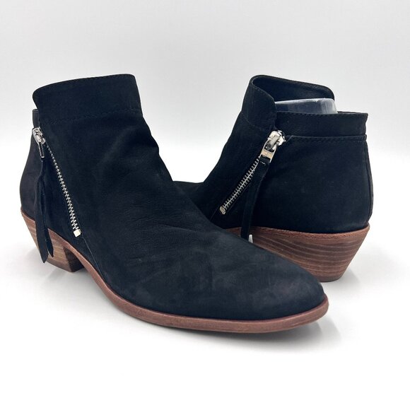 Sam Edelman Parker Ankle Boot Black Suede Size 8 - Picture 1 of 16